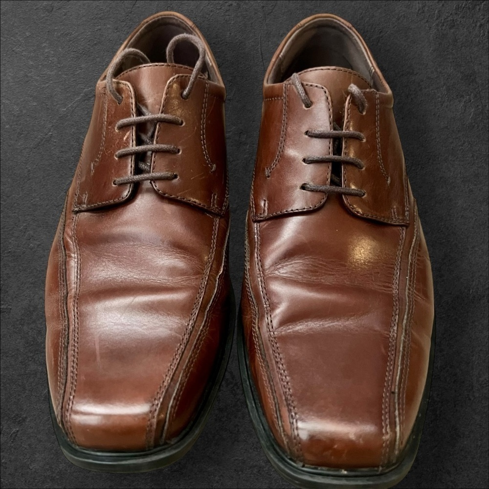 Men's Bostonian Brown Leather Oxford Dress Shoes